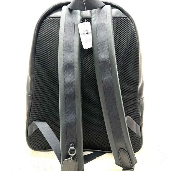 ??NWT! Coach Charles Men\'s Backpack/School Backpack Blck Lthr Msrp:$550.00